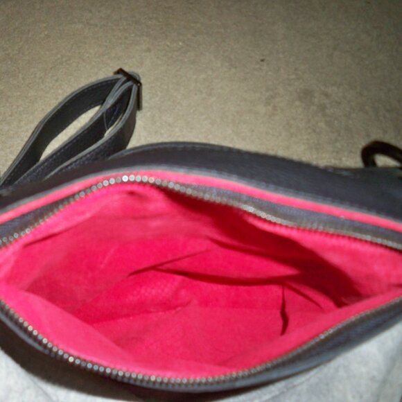 HAMMITT Montana Reversible Black Blue Medium Leather Crossbody , NWT $495!! - Picture 6 of 6